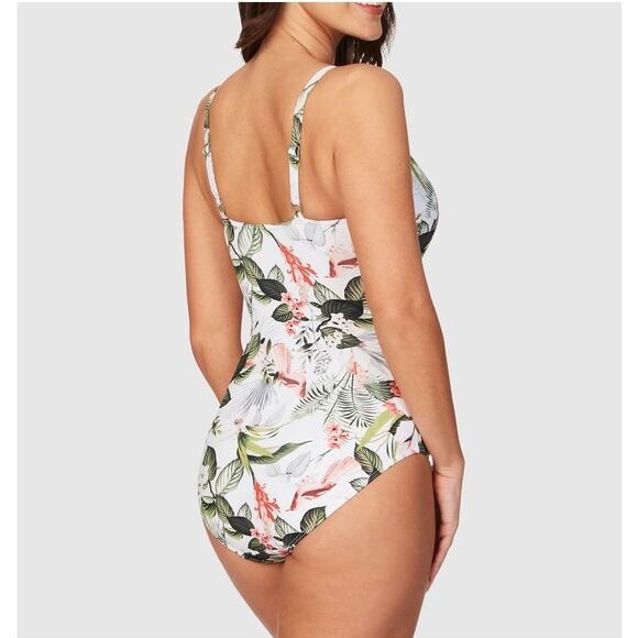 NIP TUCK SWIM One Piece Swimsuit Tummy Control White Isle of Waimea Edith Sz 8 - Picture 8 of 13